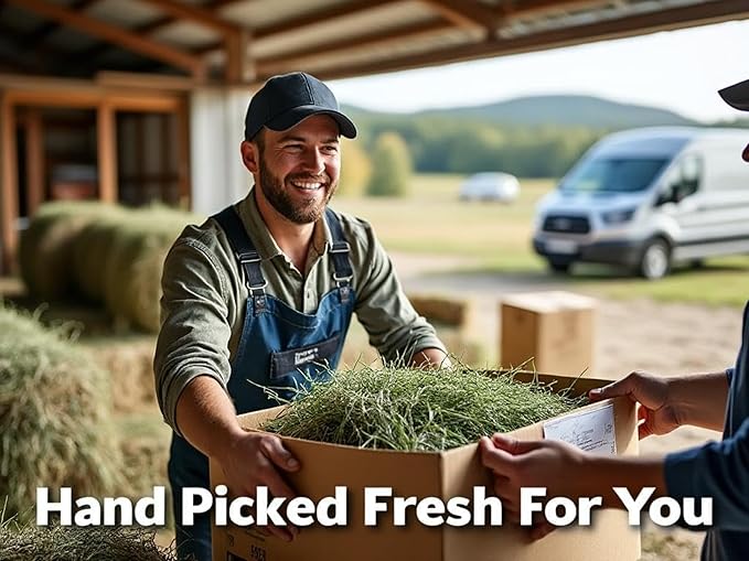 Blue Mountain Hay | Fresh 2nd Cutting Timothy Grass Hay (5 Pounds) | Soft & Leafy, Balanced Nutrition | High-Altitude Hay Pet Food for Adult Rabbits, Guinea Pigs, Chinchillas, and Other Small Pets