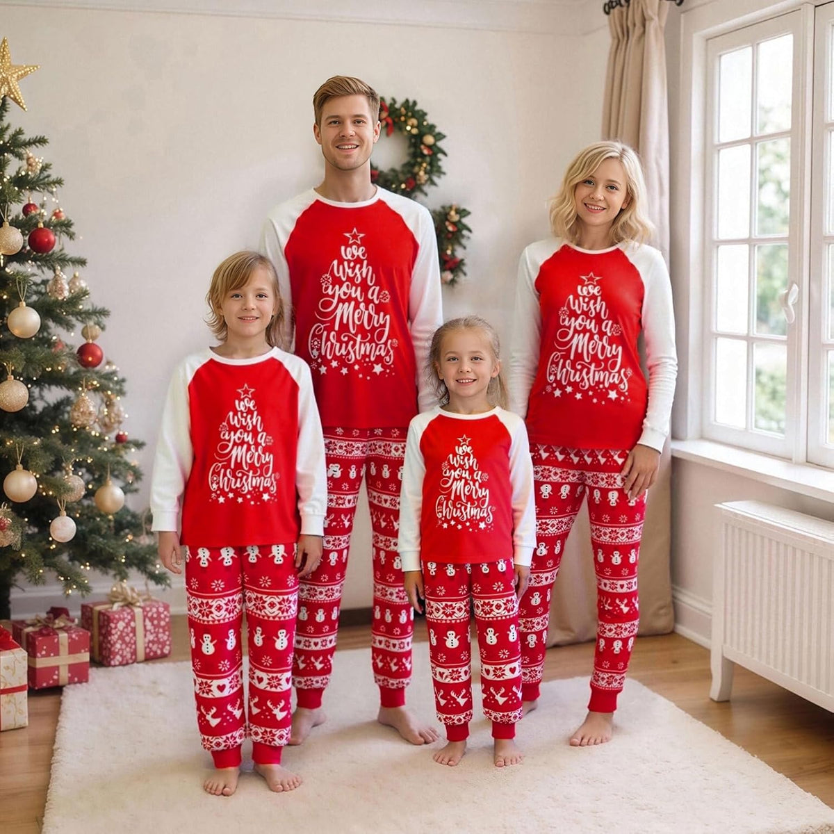 Matching Family Christmas Pajamas Set - Xmas Sleepwear PJs