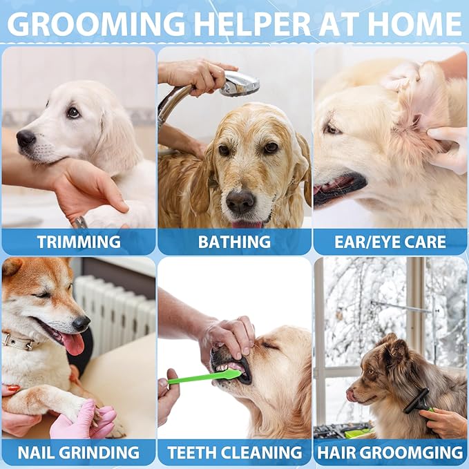 Pet Grooming Hammock Harness for Medium/Large Dogs Nail Trimming, Dog Sling for Cutting Nails, Dog Hanging Holder Hanger with Nail Clippers, Nail File, Scissors