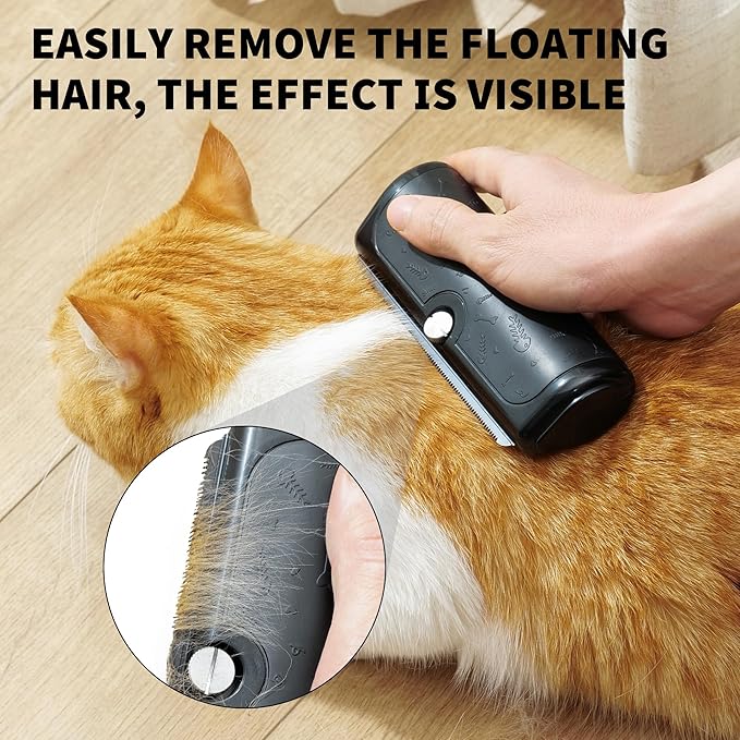 Deshedding Dog Brush and Grooming Tool – Pet Hair Remover Comb for Shedding, Easy Clean, Effective for Short and Long Hair, Professional Pet Grooming Brush for Dogs and Cats