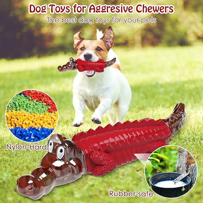 Dog Toys for Aggressive Chewers - Indestructible Dog Toy to Keep Them Busy & Reduce Boredom for Small/Medium/Large Breed