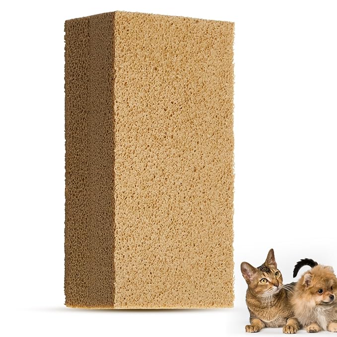 1 Pack Pet Hair Remover Sponge Cat and Dog Hair Sponge Rubber Pet Fur Lifter Removal Tool, Remove from Furniture, Carpet, Bedding, Clothing, 6.26 x 3.28 x 1.89 Inch