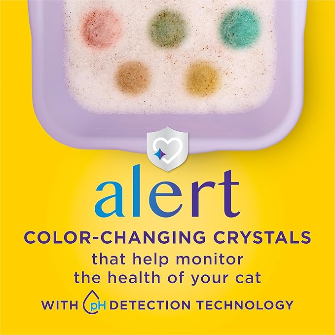 Purina Tidy Cats Tidy Care Alert Cat Health Monitoring Non Clumping Cat Litter with Silica Crystals - 8 lb. Bag (Pack of 2)