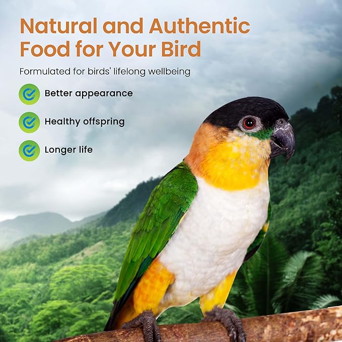 Harrison's Bird Foods High Potency Maximum Nutritional Formula for Small to Medium Birds, Certified Organic Non-GMO Pet Bird Food, Vet-Developed, Suitable for All Life Stages, 2.27 kg/ 5 lb