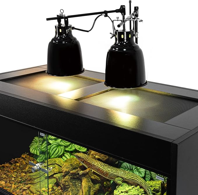 50 Gallon Reptile Enclosure, 36" x 18" x 18" Wooden Reptile Terrarium with Double Hinge Sliding Doors & Top Screen Ventilation, Better Heat Preservation, Suitable for Bearded Dragon Gecko Ball Python