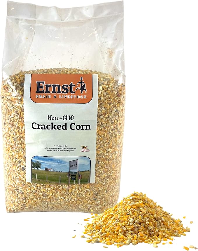 Ernst Grain Cracked Corn, Non-GMO – Perfect Feed for Ducks, Squirrels, Chickens, Ducks, Deer, Rabbits, Geese, and More! (10 lb)