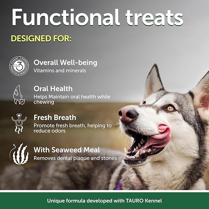 Nature's Protection Dental Chews for Dogs - Grain Free Dental Sticks - Natural Dog Breath Freshener Treats for Small & Large Breed Adult Dogs (Superior Care - Insects, 5.29 oz)