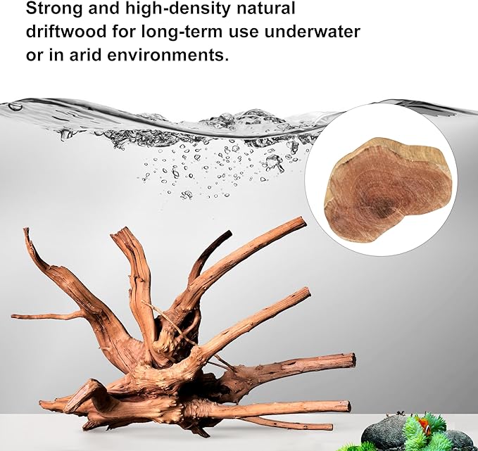 majoywoo Natural Large Driftwood for Aquarium Decor Reptile Decor, Assorted Spider Wood Branch 13-17" Long, Fish Tank Decoration