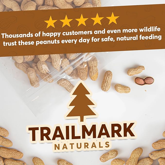 8 LB - Raw Peanuts For Squirrels, Raw In Shell Peanuts For Birds and Wildlife- Squirrel Food, Wild Bird Seed - Grown in The USA
