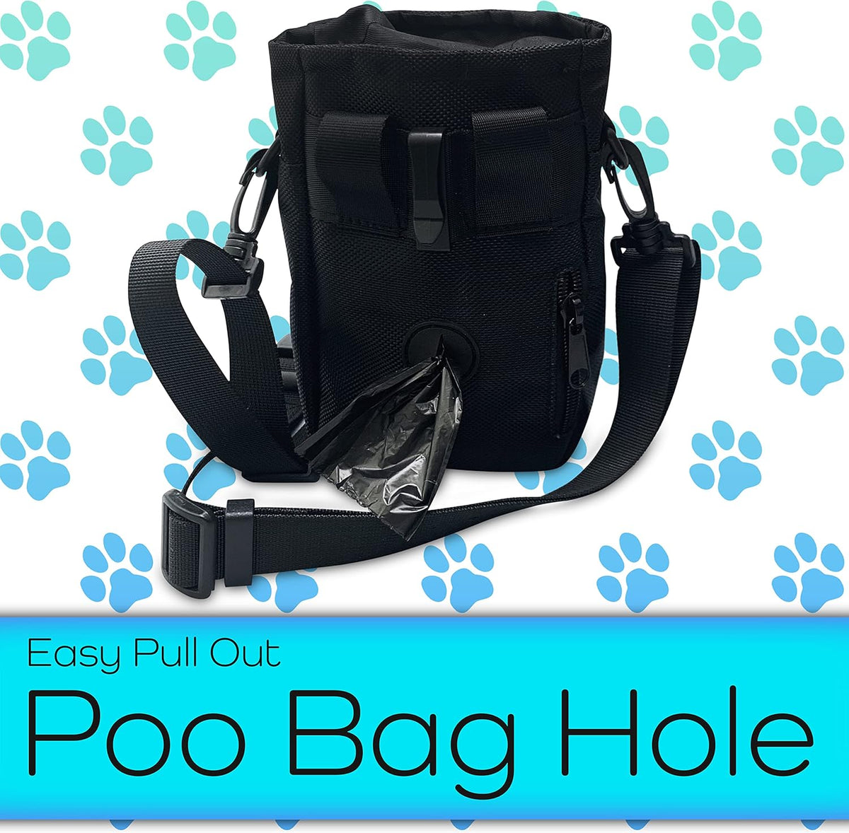 H&H Pets Dog Treat Pouch with Shoulder Strap, Waste Bag Dispenser, Dog Treat Pouch, Training Accessories