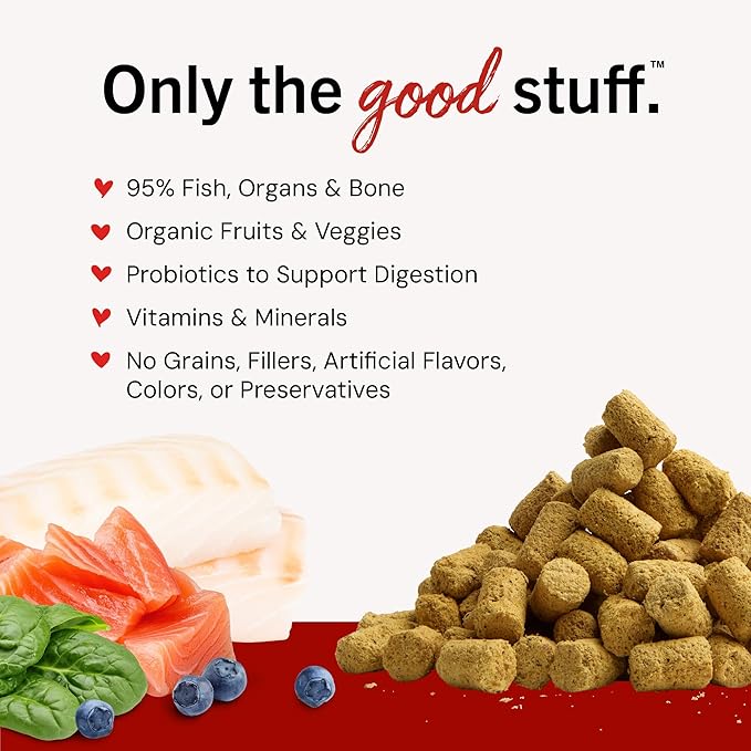 Stella & Chewy's Freeze-Dried Raw Salmon & Cod Meal Mixers- Dog Food Topper and Mixer - Made with 95% Wild-Caught Salmon & Cod, Organs & Bone - Perfect for Picky Eaters - Grain-Free - 3.5 oz