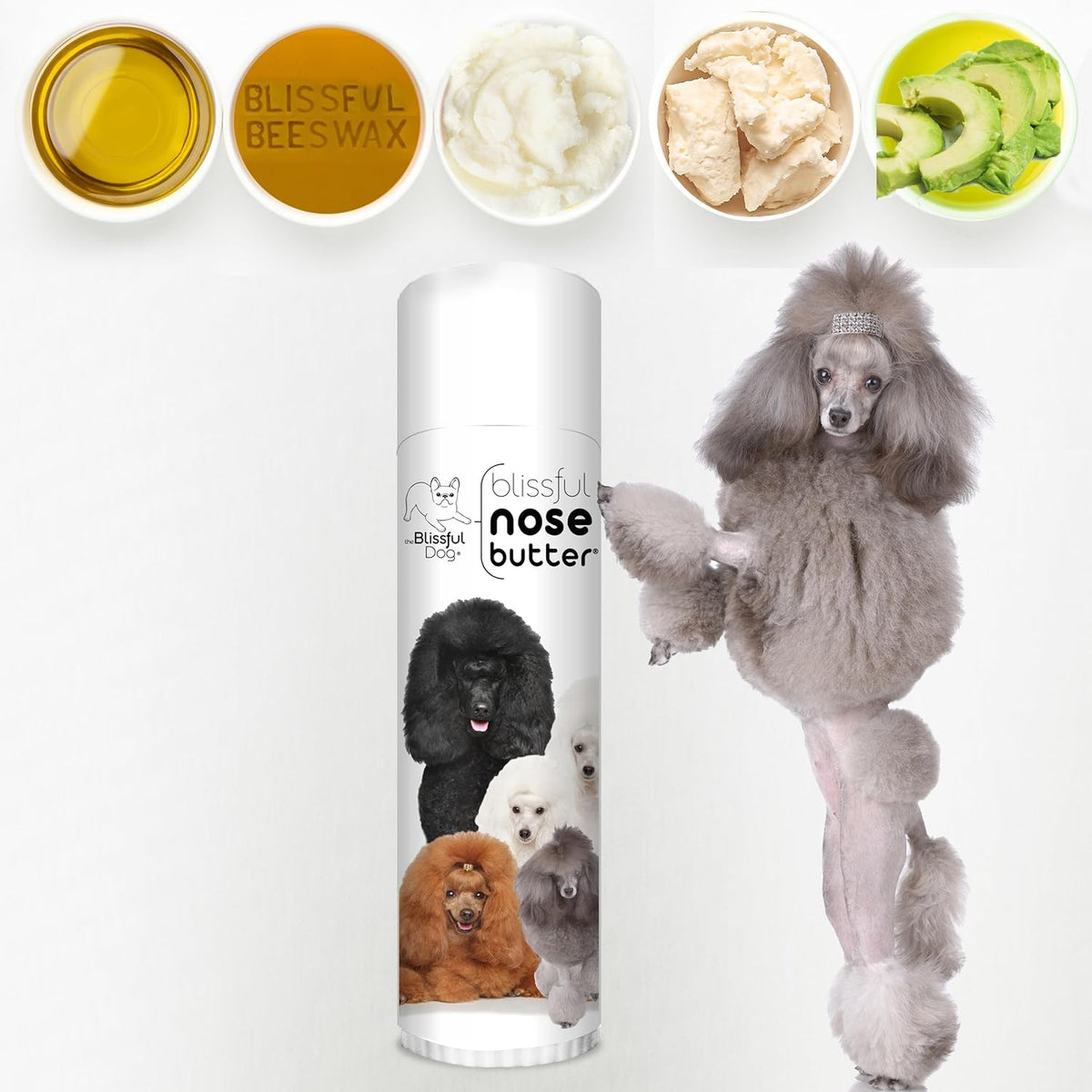 The Blissful Dog Poodle Unscented Nose Butter - Dog Nose Butter, 0.50 Ounce