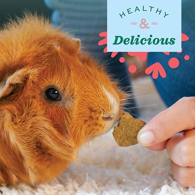 Oxbow Simple Rewards Baked Bell Pepper Treats, Rabbit & Guinea Pig Treats Made with Timothy Hay, Healthy Guinea Pig, Hamster & Bunny Snack, Timothy for Rabbit, Made in USA, 3 oz Bag