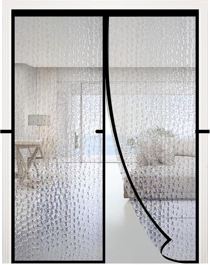 RELIANCER Magnetic Thermal Insulated Door Curtain,Waterproof EVA Door Cover,Fit Doors Size Up to 38"x96",Temperature Protection Insulated Doorway Curtain Partition,Patio Self-Closing Doors Net Screen