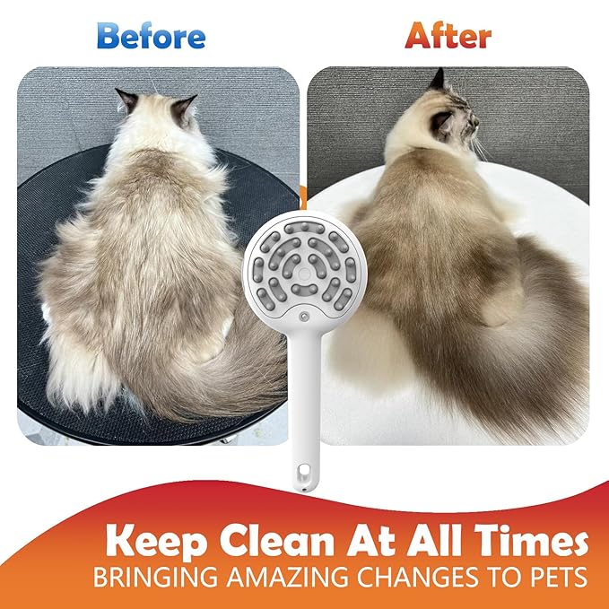 Cat Brushes for Indoor Cat, 6 in 1 Pet Steam Brush for Dog Cats Grooming Kit Supplies Hair Grooming for Long Short Hair Cats Dogs Massage & 2 Water Spray Modes Shedding Brush