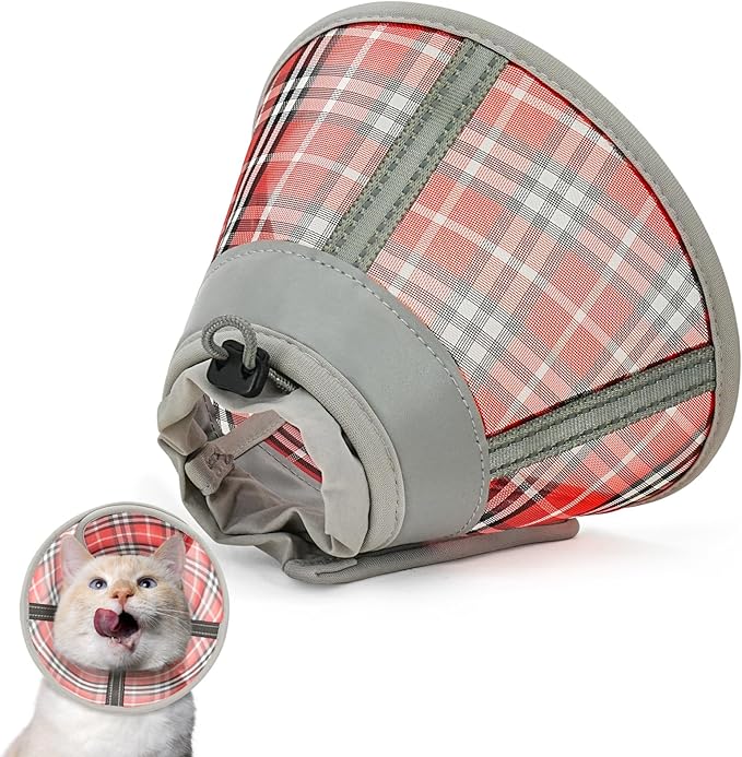 Cat Cone Collar Soft, Cat Recovery Collar for Large Medium Small Cats Kittens, Kitten Cone Alternative After Surgery