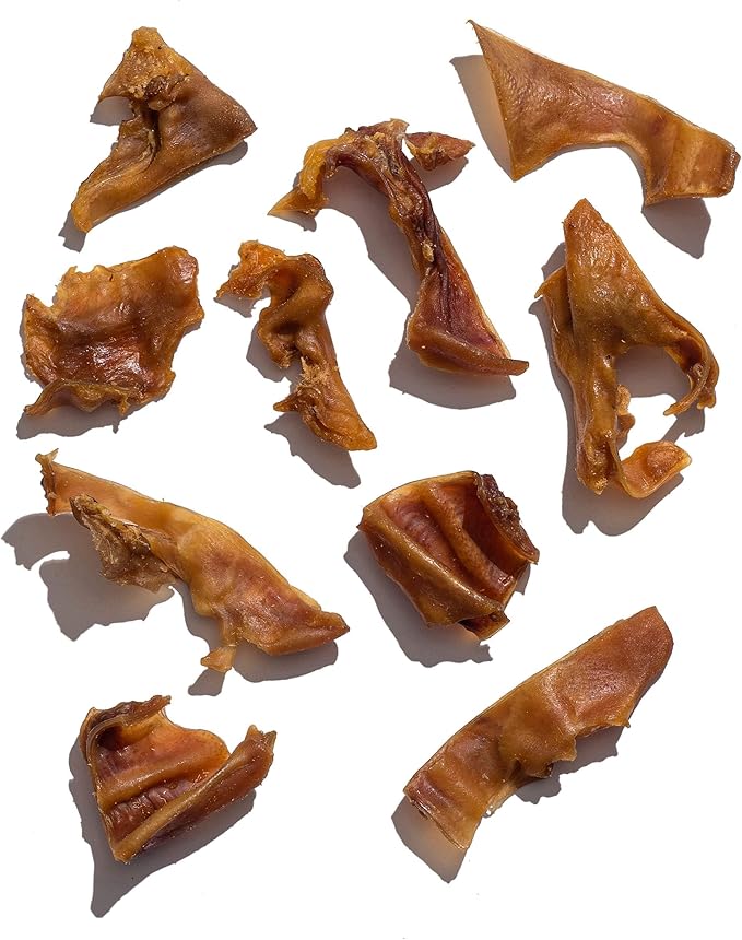 Jack & Pup Pig Ears Slivers (1lb) - Premium Natural Dog Chews, Pork Pig Ears, Healthy Dog Treats, Odor Free, Excellent Rawhide Alternative