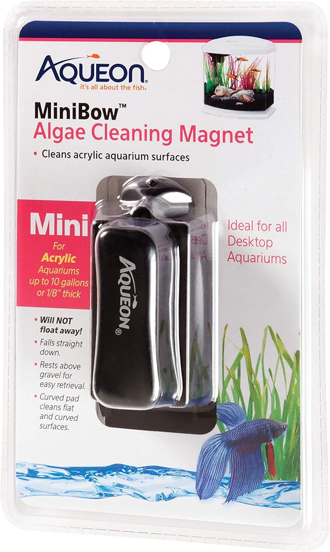 Aqueon Aquarium Algae Scraper, Fish Tank Cleaning Magnets for Glass/Acrylic, Mini