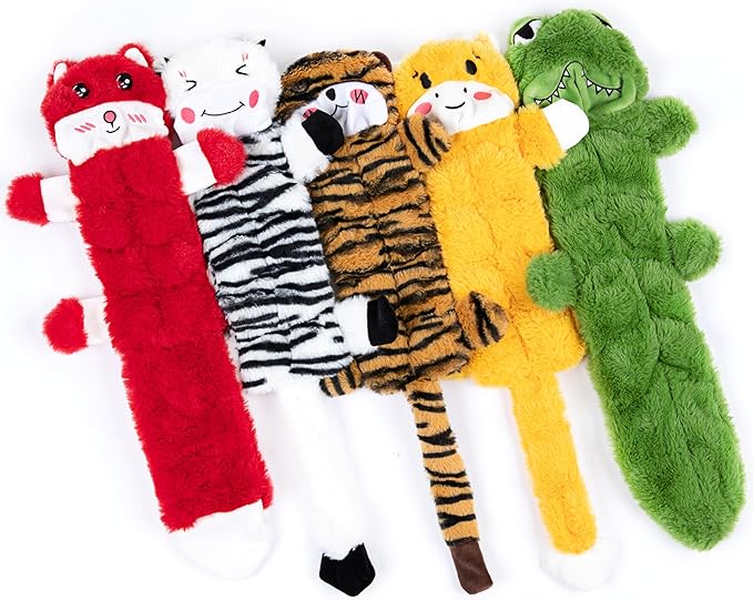 Nocciola Durable Dog Chew Toys for Aggressive Chewers, No Stuffing Squeaky Toys for Small to Large Dogs