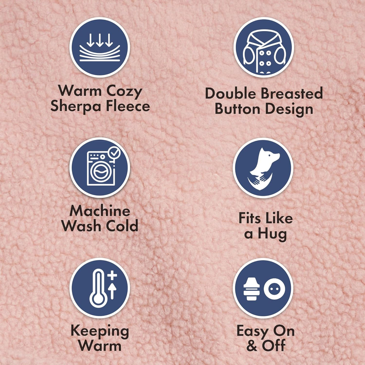 Spark Paws Teddy Dog Sweater, Sherpa Jacket Vest with Warm Fleece Lining, Winter Coat Suitable for Small Medium Large XL XXL Breeds - Pink - 4XL