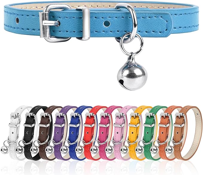 XXS Dog Collar for Teacup Adjustable Teacup Dog Collar for Small Medium Large Dogs 3/8 inch Width (Blue, XXS)