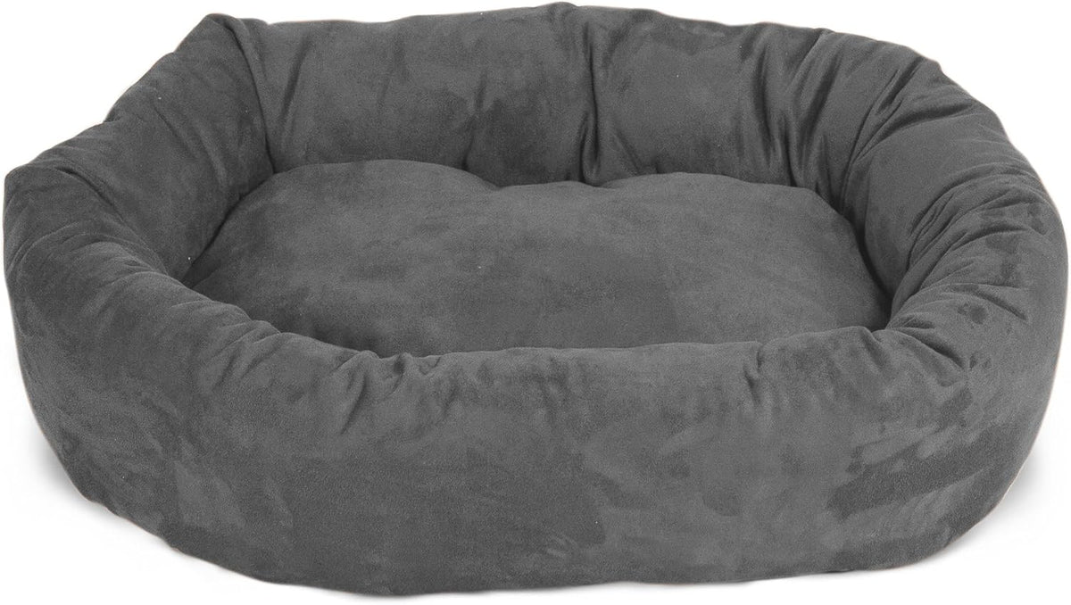 Majestic Pet Villa 32 Inch Shredded Memory Foam Dog Bed for Medium Sized Dogs 32x23x7 Inch–Orthopedic Dog Bed - Durable Pet Bed - Washable Medium Pet Bed with Head Support-Orange