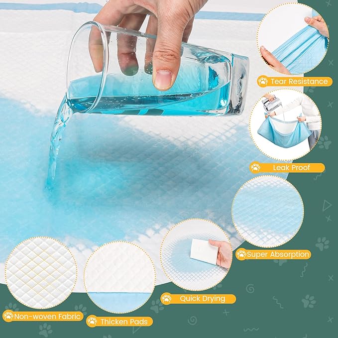 Extra Large Puppy Pads 28" x 34"-30 Count, Super Absorbent Dog Pee Pads Quick Drying Leak-Proof X-Large Dog Training Pads Disposable Training Pads for Dogs Puppies Cats