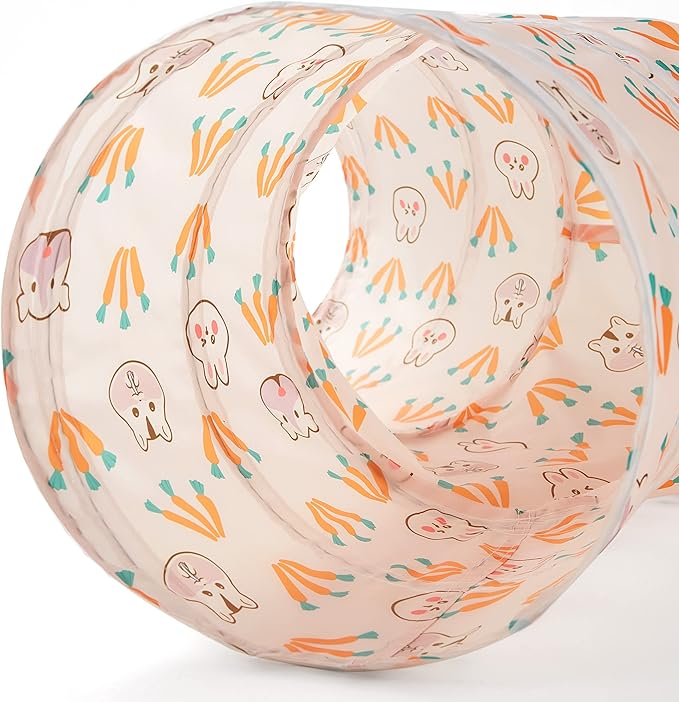 Tempcore Pet Cat Tunnel Tube Cat Toys 3 Way Collapsible, Cat Tunnels for Indoor Cats，Kitty Tunnel Bored Pet Toys Peek Hole Toy Ball, Puppy, Kitty, Kitten, Rabbit