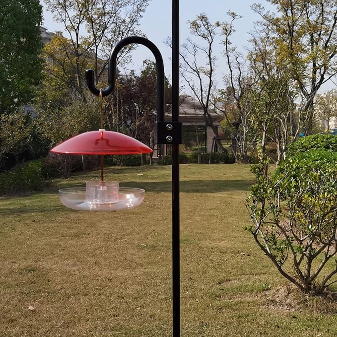 8" Mini Weather Guard for Bird Feeder - Small Protective Dome Cover Against Rain/Snow/Sun - Red Dia. 20CM
