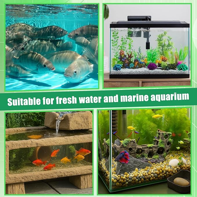 Sponge Filters for Aquarium, Fish Tank Filter Sponges, Sponge Filter Foam Rolls for Shrimp Fry, 0.6” Intake Pre-Filter Foam, 15PCS Replacement for Fish Tank Accessories