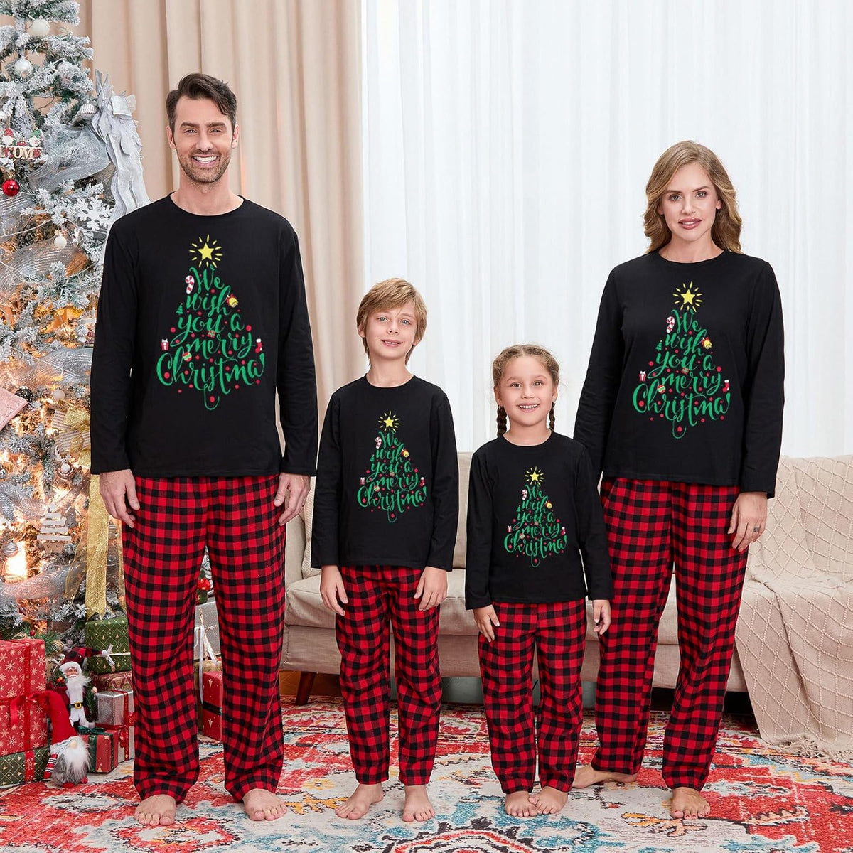 Matching Family Christmas Pajamas Set - Xmas Sleepwear PJs