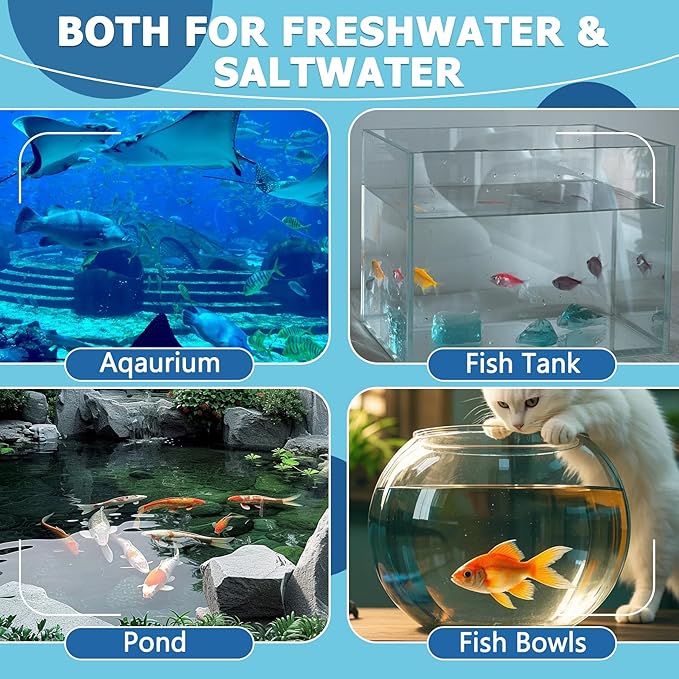 Aquarium Test Strips for Fish Tank: 9 in 1 Aquarium Water Test Kit for Freshwater - 150ct Fish Test Strips Testing Ammonia pH Nitrate Chlorine Nitrite Hardness Alkalinity Copper