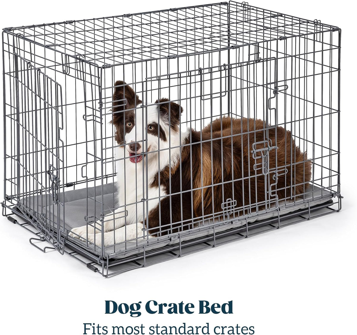 Cybarmour Chew Proof Dog Crate Pad - Outdoor Indestructible Dog Bed - Tough - Potable - Machine Washable - Water & Dirt-Resistant - Large Breeds & Fits 36-Inch Crate - 35"x22", Limestone