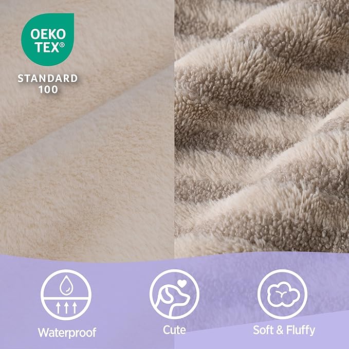 LE SURE Cute Dog Beds for Extra Large Dogs, Orthopedic Waterproof XL Pet Bed with Sides, Non-Slip and Egg-Crate Foam Big Dog Couch Sofa with Washable Removable Cover, Hazel