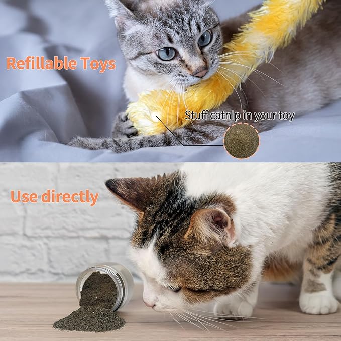 Catnip & Silvervine Powder – 15g Blend of Silver Vine Gall Fruit & Pure Catnip, Non-Addictive, Suitable for All Cat Ages, Multi-Play Use for Cat Toys, Scratchers & Protecting Furniture