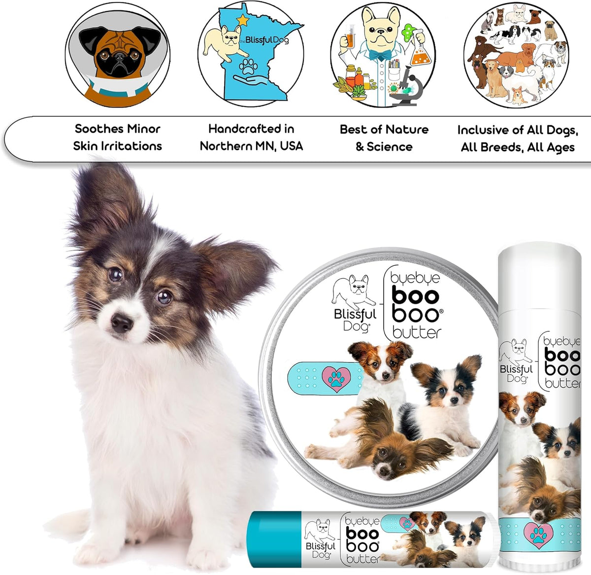 The Blissful Dog Papillon Boo Boo Butter, 4-Ounce