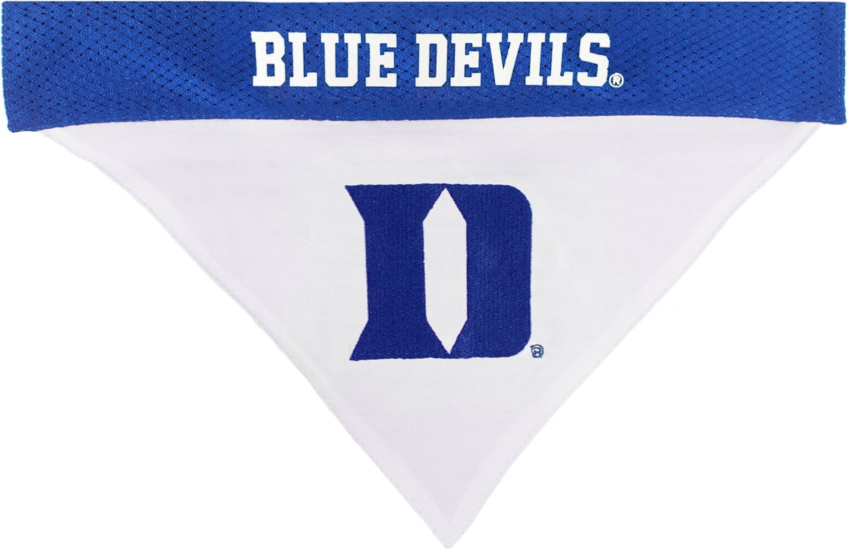 Pets First Collegiate Pet Accessories, Reversible Bandana, Duke Blue Devils, Large/X-Large