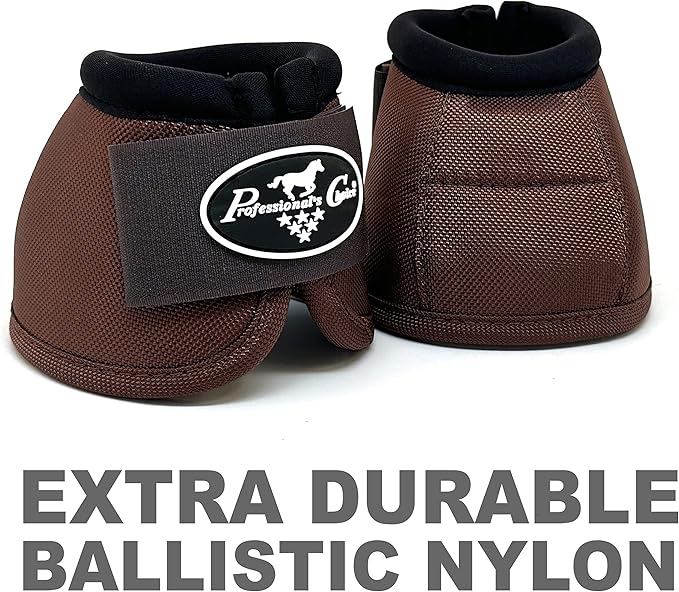 Professional's Choice Ballistic Overreach Bell Boots for Horses | Superb Protection, Durability & Comfort | Quick Wrap Hook & Loop