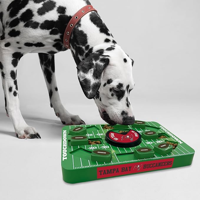 Pets First NFL Tampa Bay Buccaneers Large Puzzle Toy, Dog Puzzle Treat Toy, New Large Size, Interactive Dog Treat Toy, Dog Slow Feeding Toy