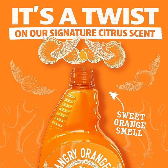 ANGRY ORANGE Pet Stain Remover for Dog Urine and Stains - Enzyme Cleaner - Citrus - Value 2 pack