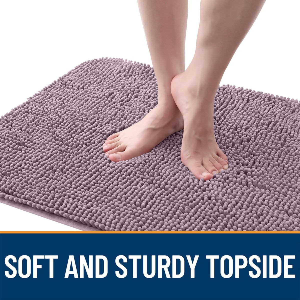 OLANLY Dog Door Mat for Muddy Paws 30x17, Absorbs Moisture and Dirt, Absorbent Non-Slip Washable Doormat, Quick Dry Chenille Mud Mat for Dogs, Entry Indoor Entryway Carpet for Inside Floor, Deep Plum