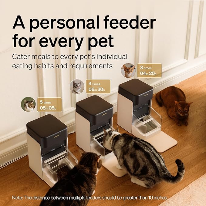 PETLIBRO RFID Automatic Cat Feeder, Collar Tag-Activated Personalized Meals, 5G&2.4G Wi-Fi Programmable Cat Food Dispenser with Cats Recognition & Diet Tracking for Multi-Pet Homes and Different Diets