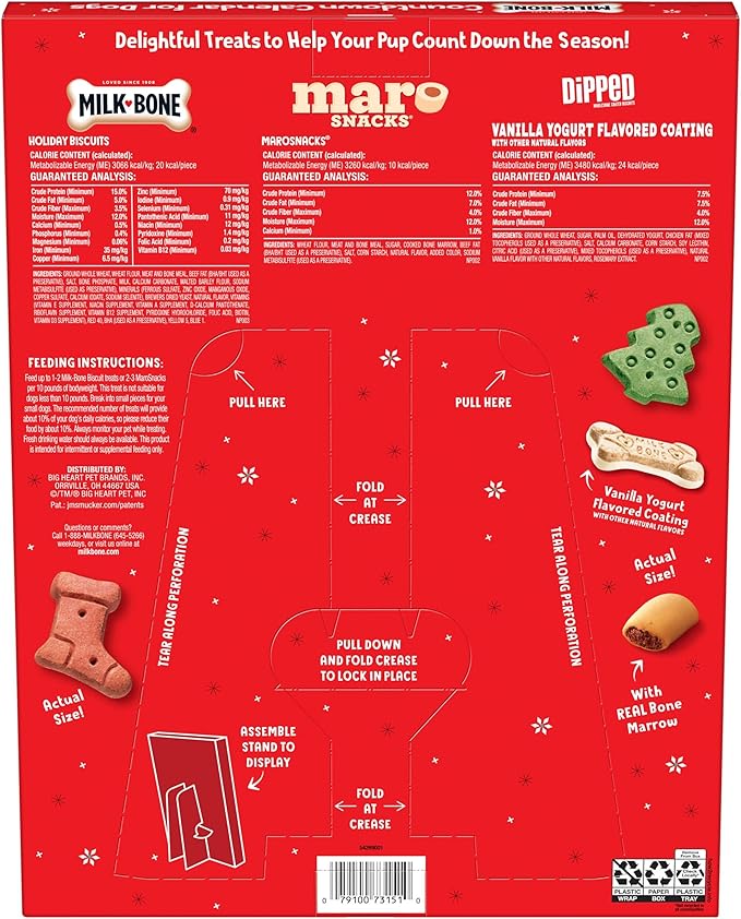 Milk-Bone Holiday 12 Day Treat Calendar, 2.85 oz Box