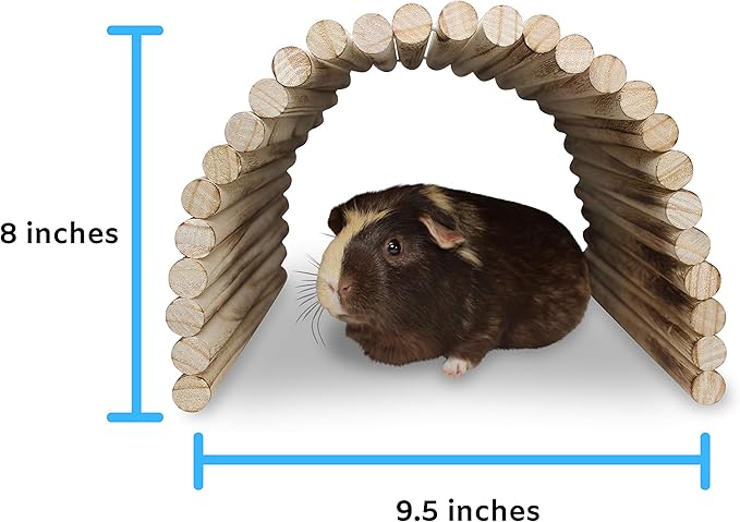 Flexible Wood Hideout - Extra Large - House, Tunnel, Ramp, Bridge, Tube for Guinea Pigs, Ferrets, Hedgehogs, Chinchillas, Small Rabbits, and Other Small Animals - Accessories, Toys, and Supplies