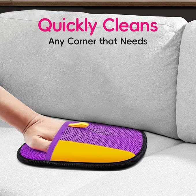 Upgraded pet Hair Removal Gloves, Reusable pet Hair Removal Gloves, Powerful cat and Dog Hair Removal, Suitable for Clothes、Sofas、Carpets、car Seats etc. (2PCS Purple)