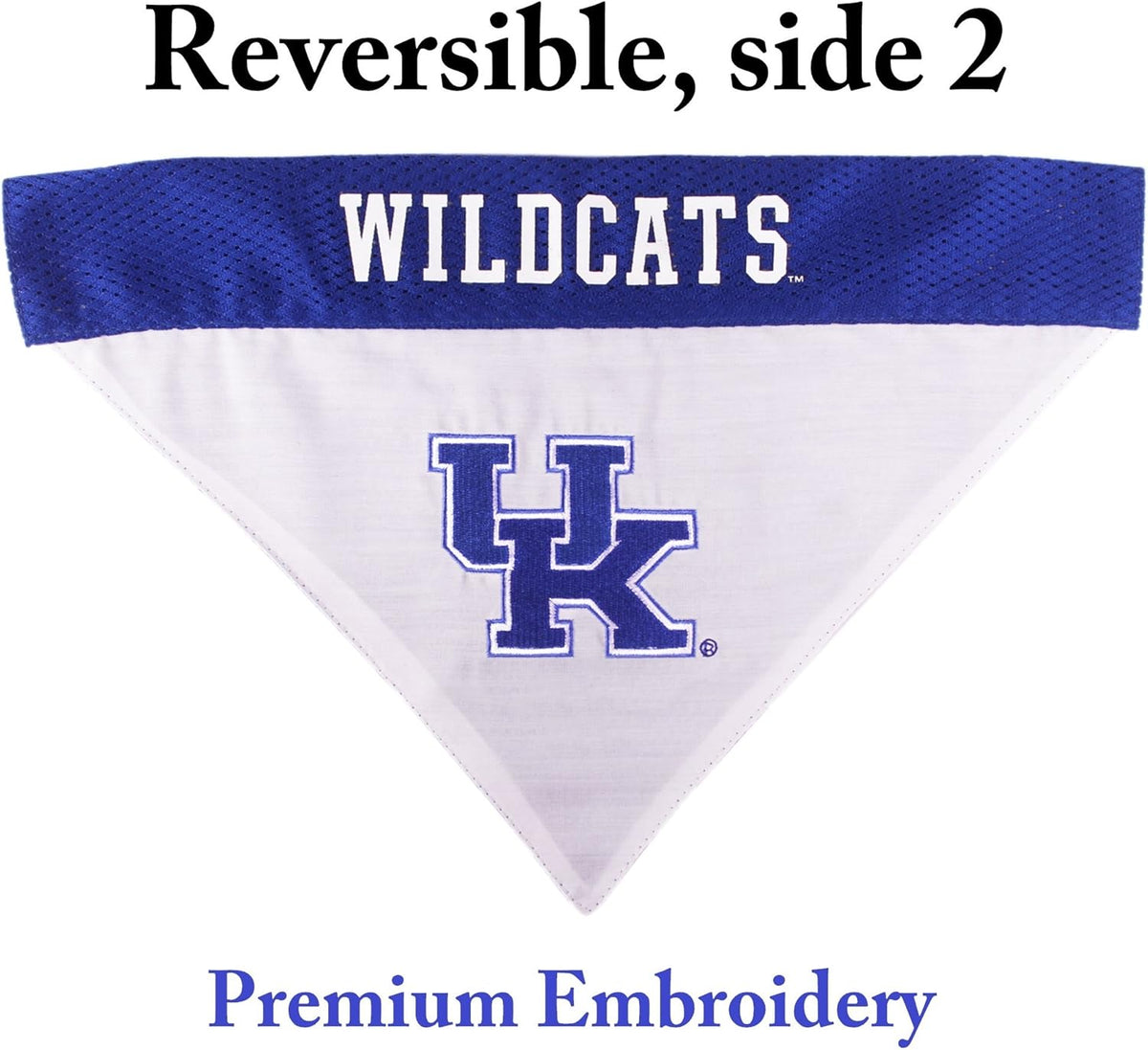 Pets First Collegiate Pet Accessories, Reversible Bandana, Kentucky Wildcats, Small/Medium