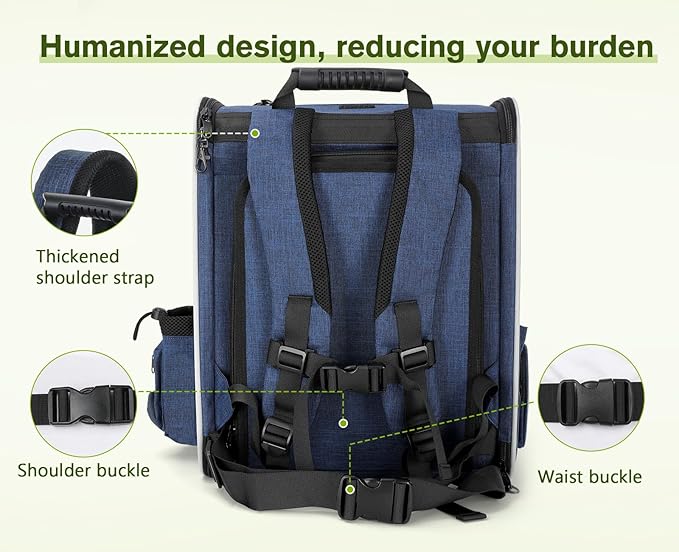 Pecute Pet Carrier Backpack, Cat Backpack Carrier, Expandable with Breathable Mesh for Small Dogs Cats Puppies, Dog Backpack Carrier for Hiking Travel Camping Outdoor, Hold Pets Up to 17 Lbs
