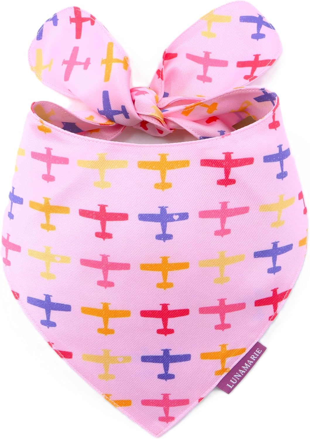 LunaMarie - Luxury Pet Birthday Bandanas -Premium & Silky Poly Fabric | 100% Handmade | Custom Shape Dual Layered (Aviator Glam, Small)