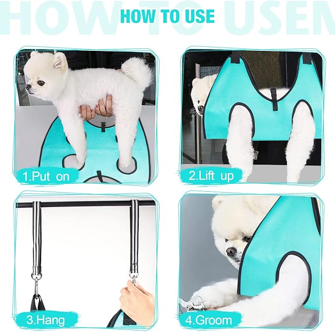Dog Grooming Hammock - Upgrade Pet Grooming Harness for Nail Trimming (S 30lb), Dog Sling for Nail Clipping, Dog Hanging Holder Hanger for Cutting Nail with Nail Clippers