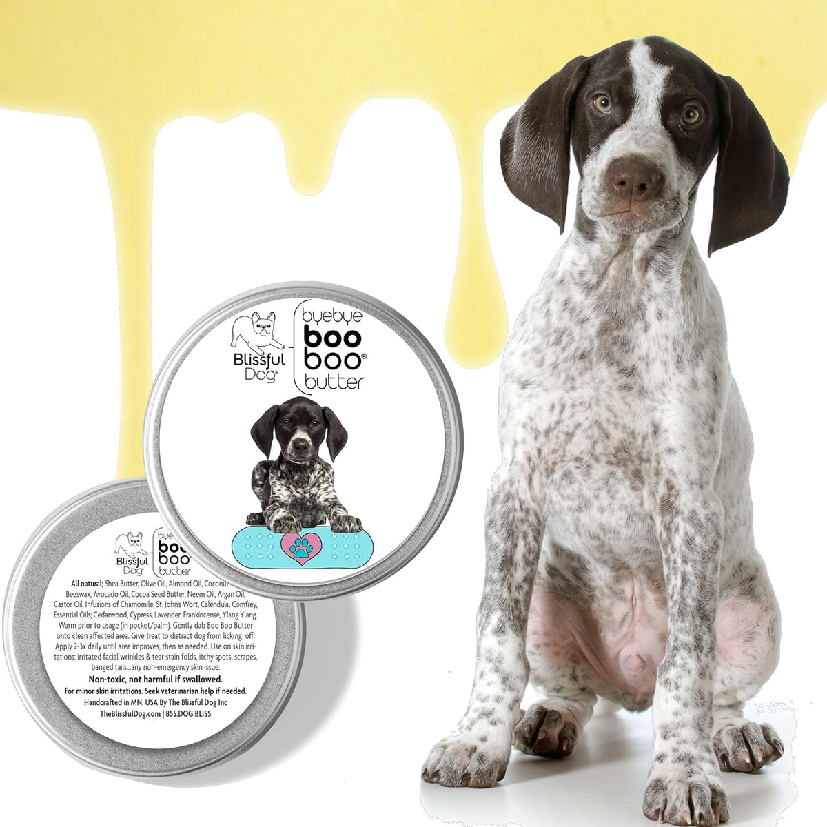 The Blissful Dog 1 oz TIN German Shorthaired Pointer Booboo Butter